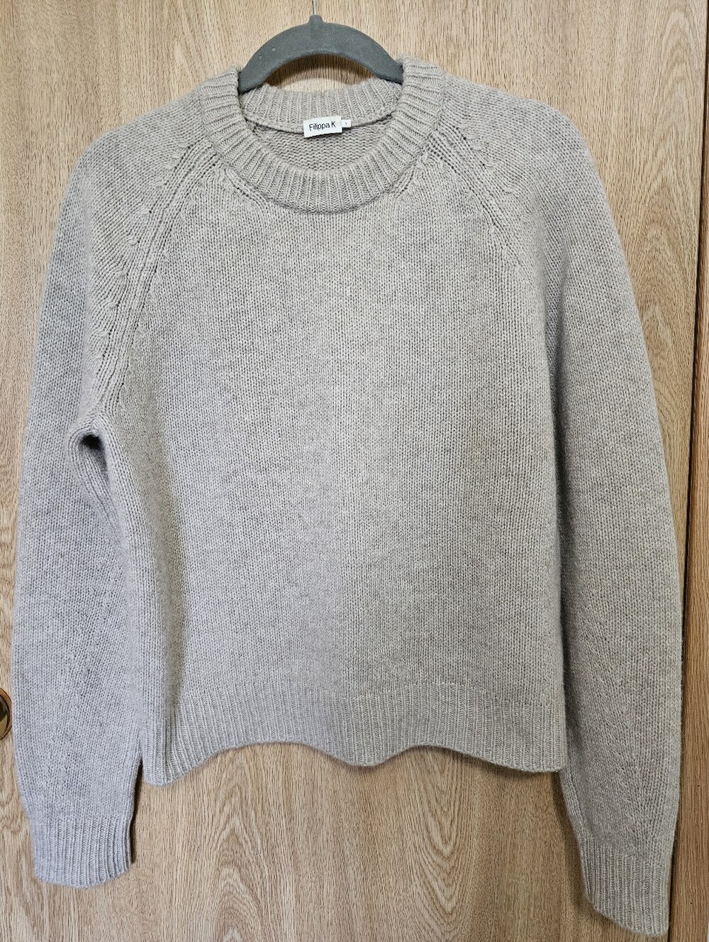 FILIPPA K Wool Cashmere Blend Beige Taupe Crewneck Sweater Size Small